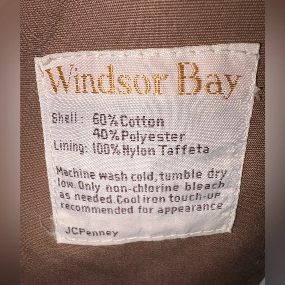 Vintage Windsor Bay Trench Coat Petite 16 Tan Belted Jacket Classic